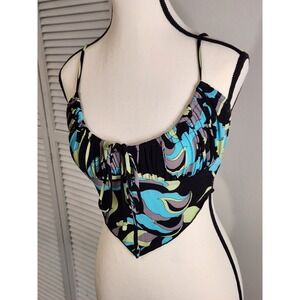 Urban Outfitters Multicolor‎  Spagetti Strap Y2K Sz XS Retro Beach Night out